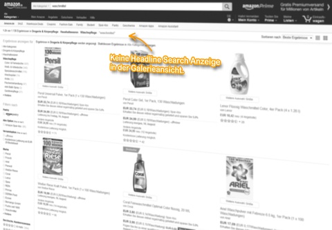 SERP Galerieansicht, keine Headline Search Anzeige für den Suchbegriff: [waschmittel].