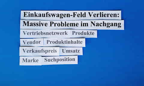 Das Einkaufswagen-Feld Verlieren: Massive Probleme im Nachgang